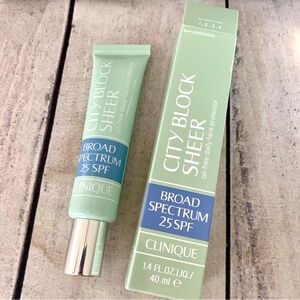 New Clinique City Block Sheer SPF 25 1.4 oz / 40 ml FULL size.